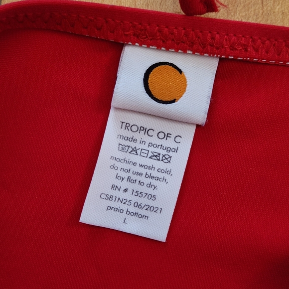 Tropic Of C Praia Bikini Bottoms, Hibiscus - L - Picture 3 of 9